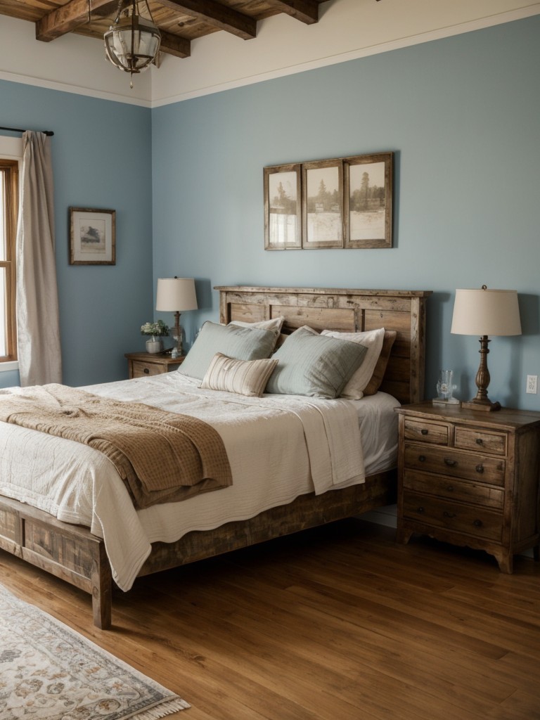 Create a Rustic Bedroom Oasis with Distressed Wood and Earthy Tones