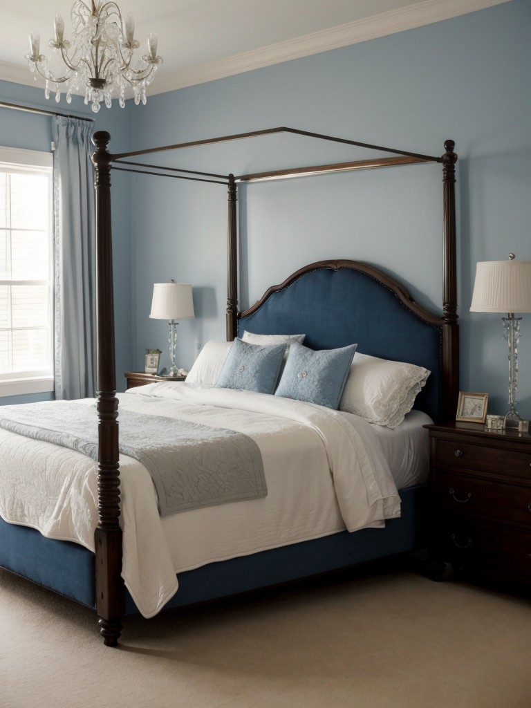 Create an Elegant Blue Haven in Your Apartment with these Timeless Bedroom Ideas!