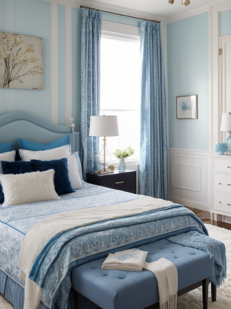 Revamp your apartment with a refreshing blue bedroom makeover!