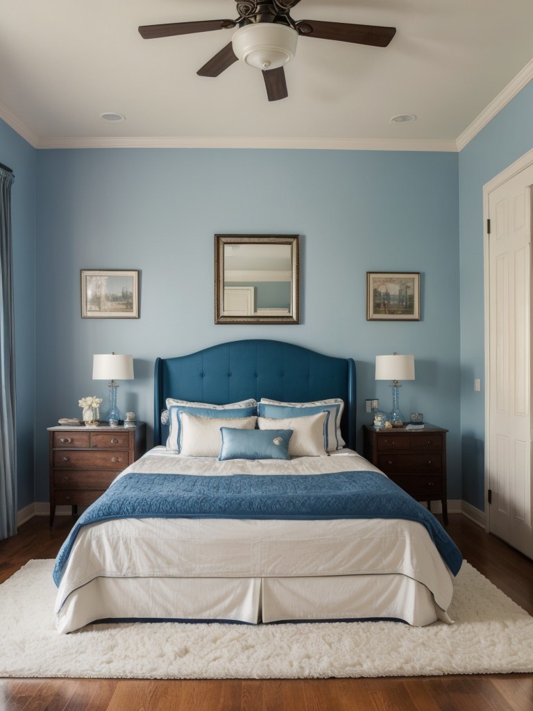 Vintage-inspired Blue Bedroom Decor to Revitalize Your Apartment