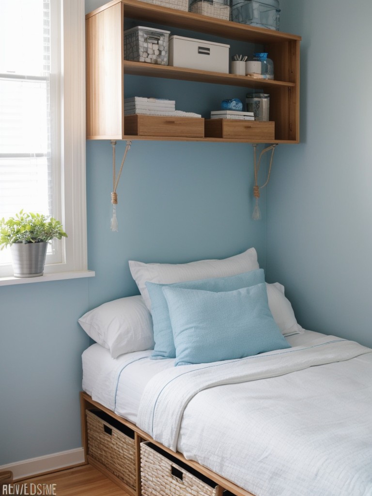 Revamp Your Apartment with Blue Bedroom Bliss! Transform your space with smart storage solutions.