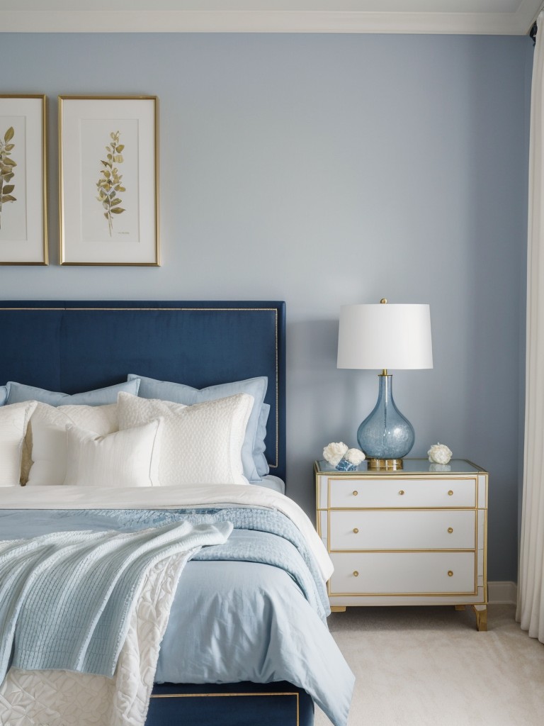 Serene Blue Bedroom: Dive into Tranquility in Your Apartment!