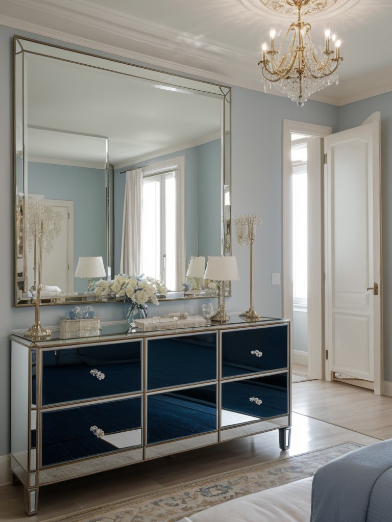 Sparkle and Shine: Glam up Your Bedroom with Mirrored Furniture!