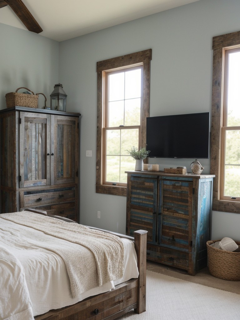 Rustic-Chic Apartment: Stunning Blue Bedroom Makeover Ideas