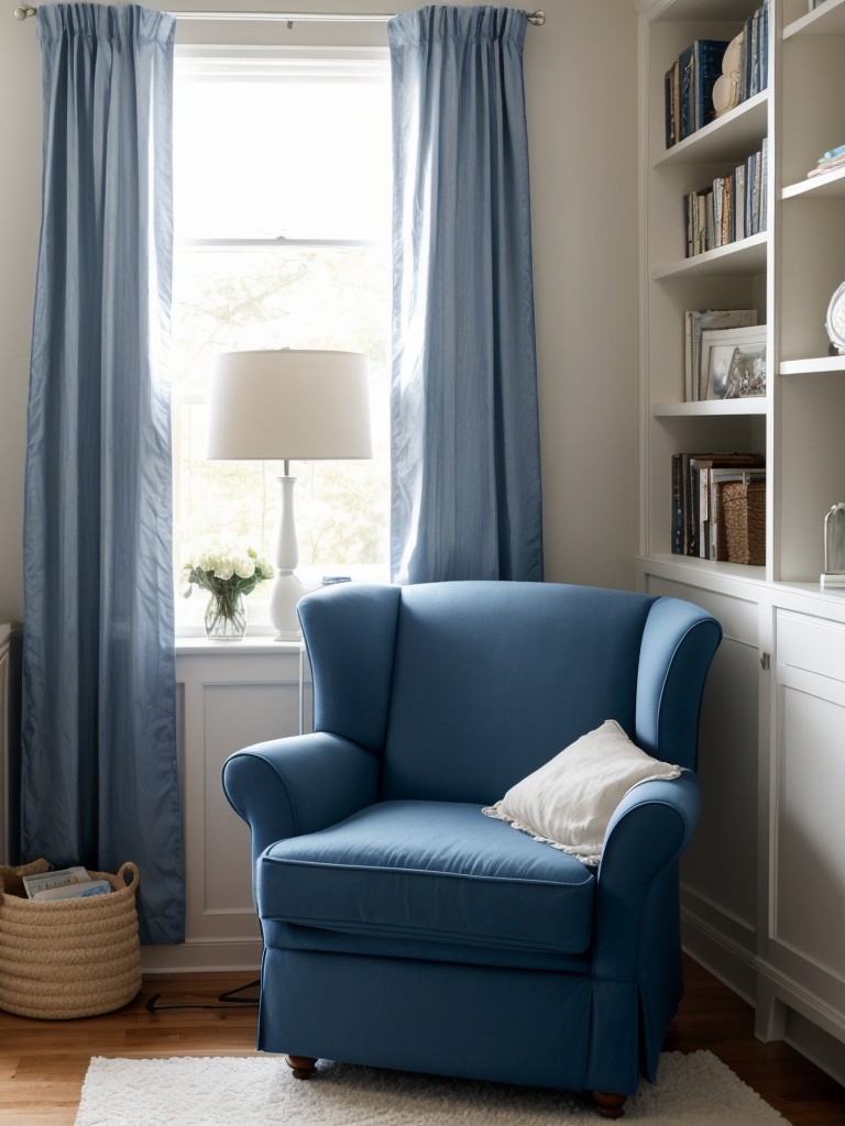 Cozy Bedroom Reading Nook Idea: Chair, Lamp, Bookshelf!