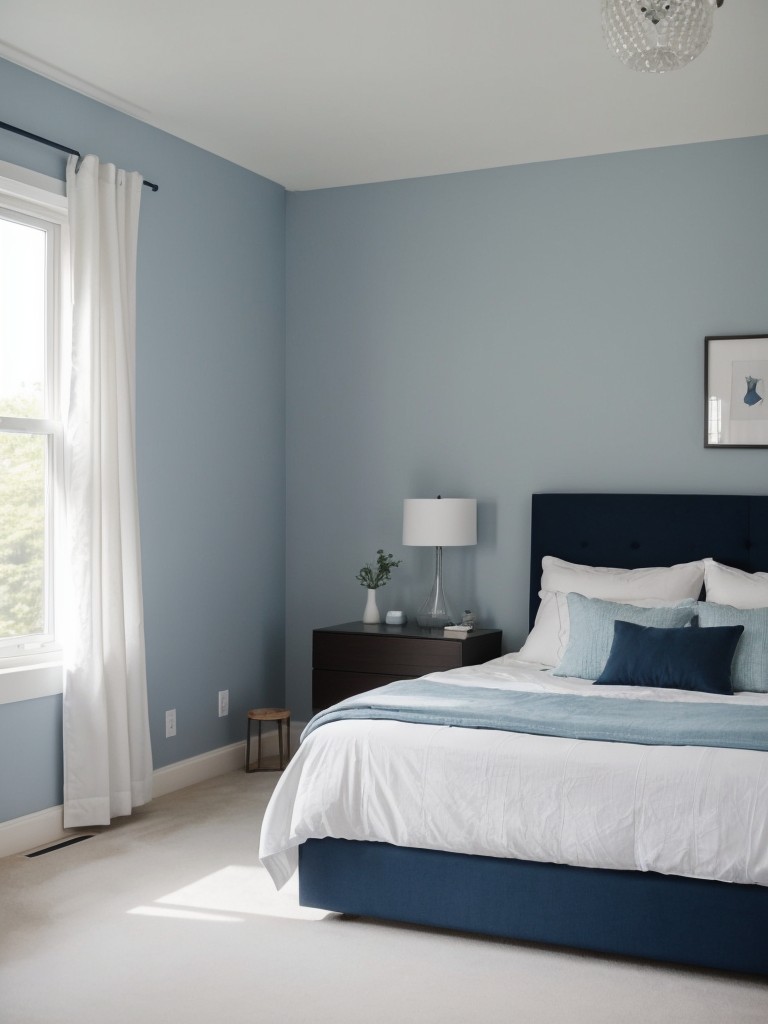 Serene and Minimalist Blue Bedroom Makeover Ideas