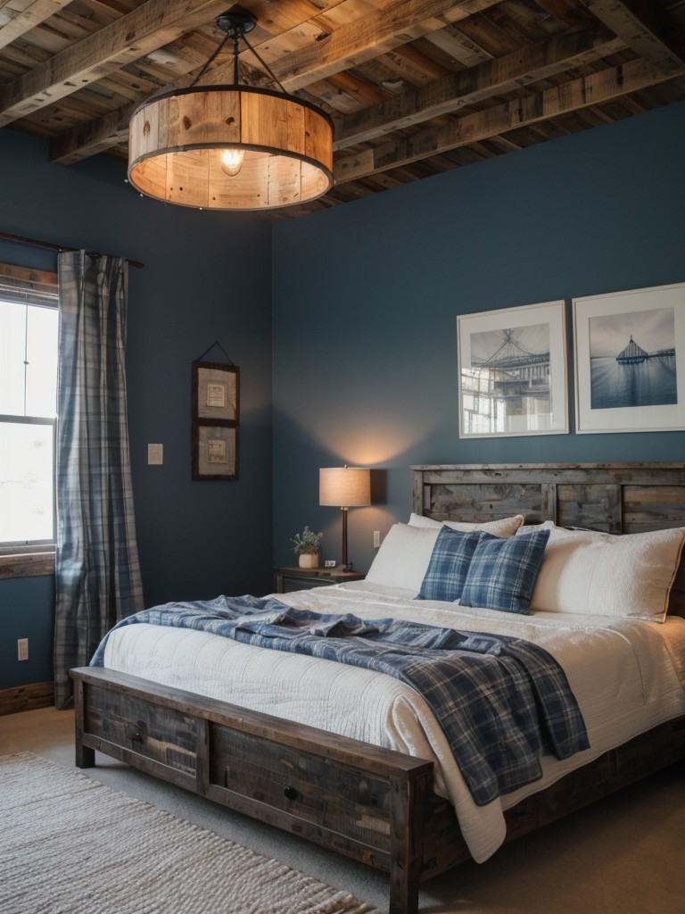 Create a Cozy and Rustic Bedroom with Blue Decor