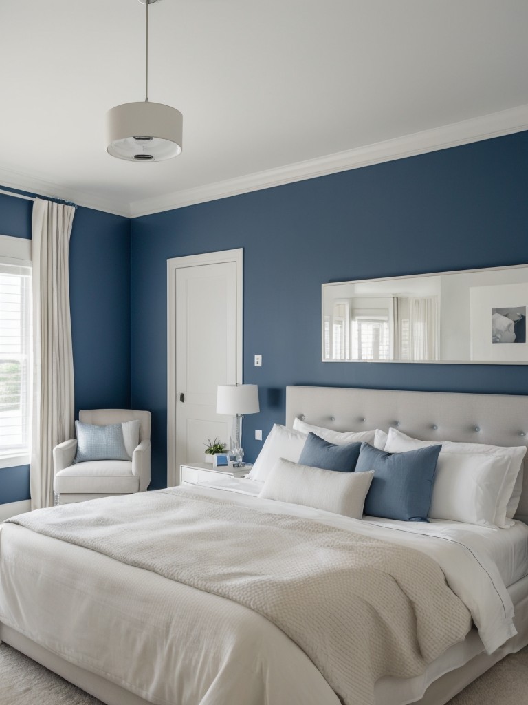 Chic Minimalism: Transform Your Apartment with Sleek Blue Bedroom Design