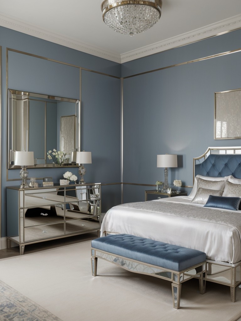 Blue Bedroom Bliss: Transform Your Space with Glamorous Touches!