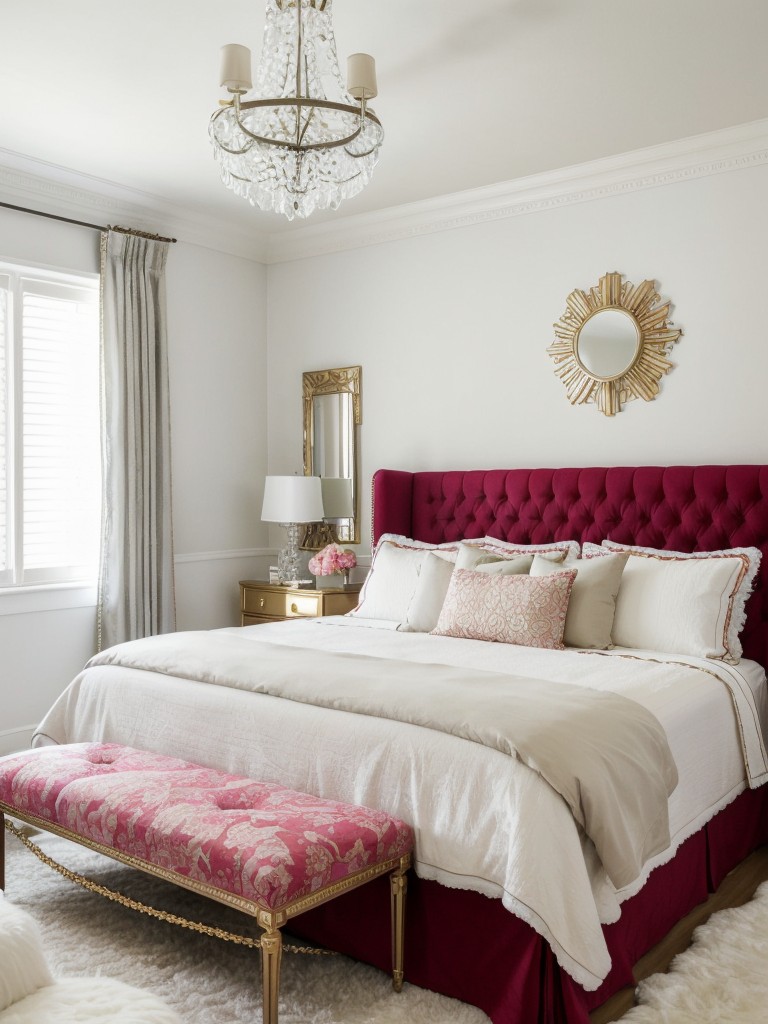 Vintage Hollywood Glamour: Upgrade Your Bedroom with Tufted Headboard and Mirrored Furniture