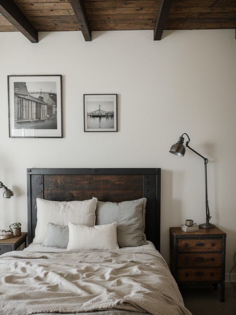 Industrially Chic Bedroom: Vintage Vibes with a Scandinavian Twist!