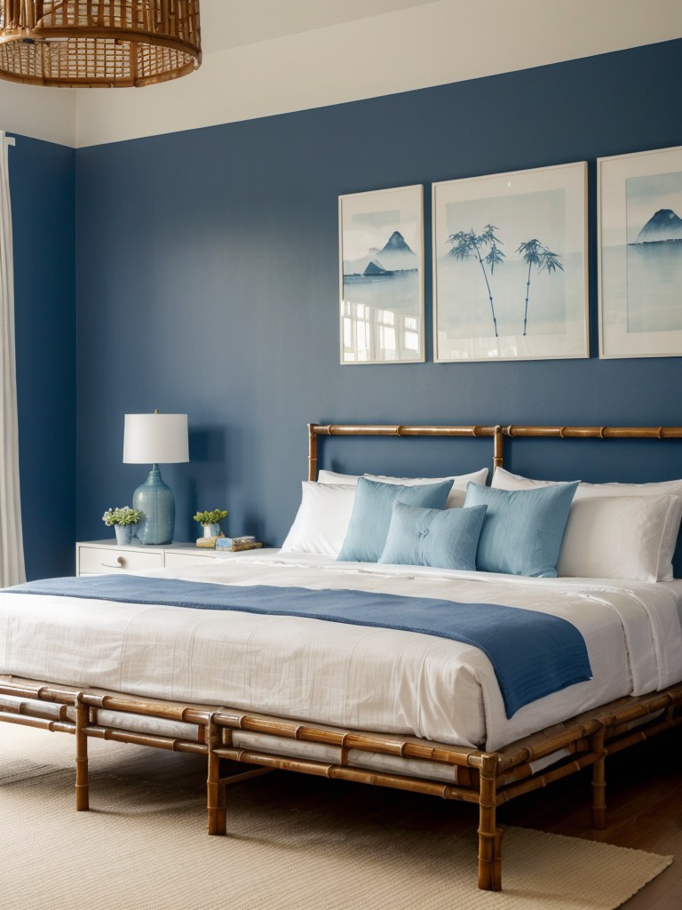 Zenful Bedroom: Create a Blue Wonderland with Asian-inspired Decor