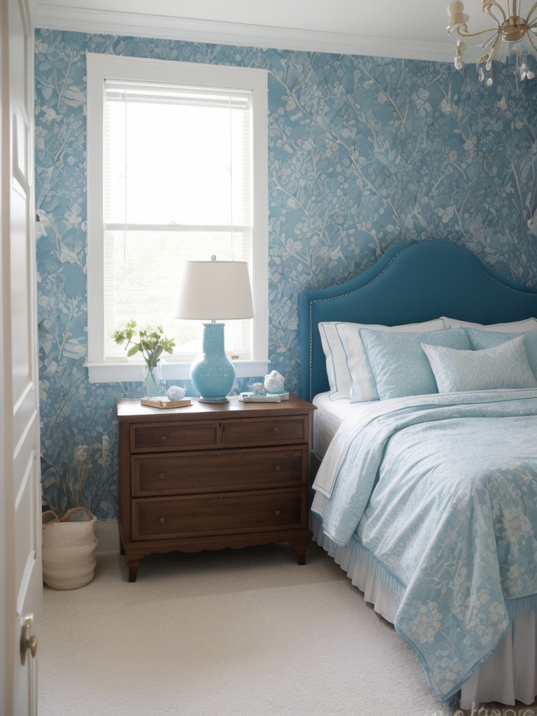 Whimsical Blue Bedroom Styling for a Cool and Relaxing Vibe!