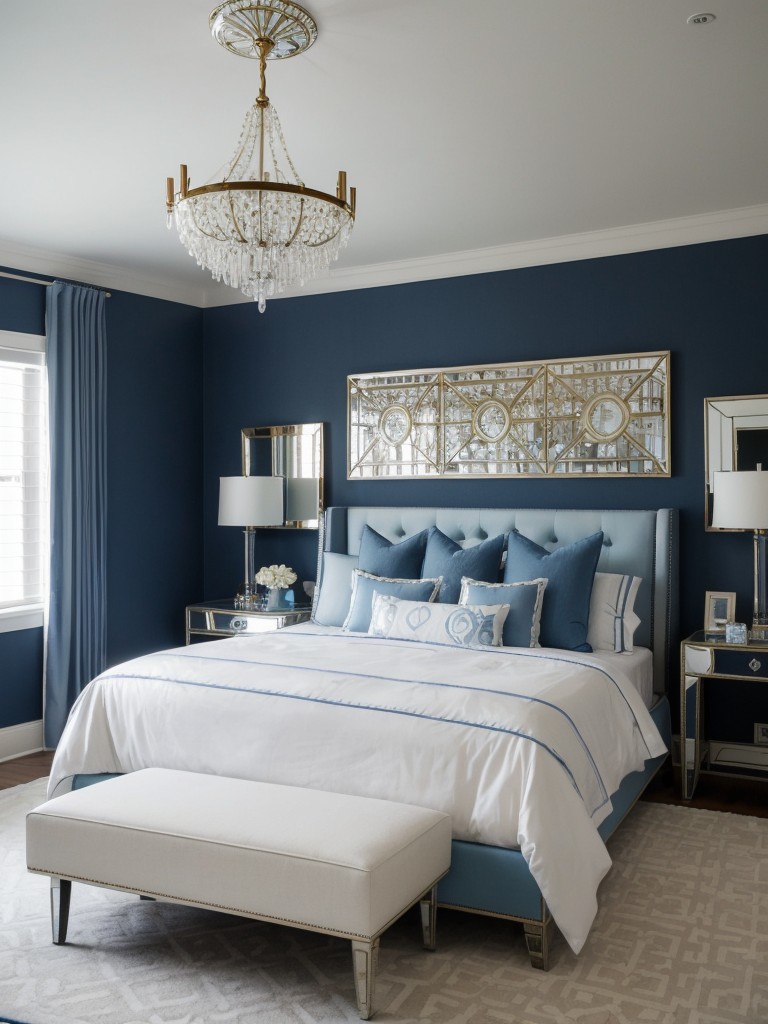 Chic Blue Bedroom Design: Modern Art Deco Vibes!