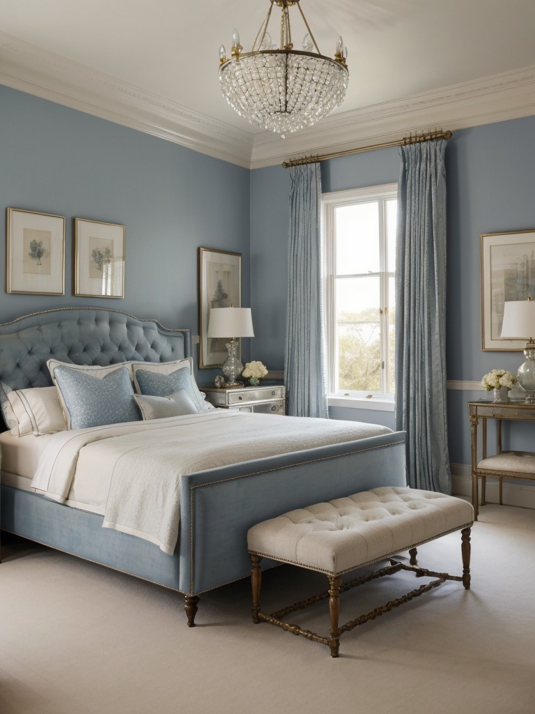 Create a Blue Bedroom Sanctuary: Timeless Elegance for Your Apartment!