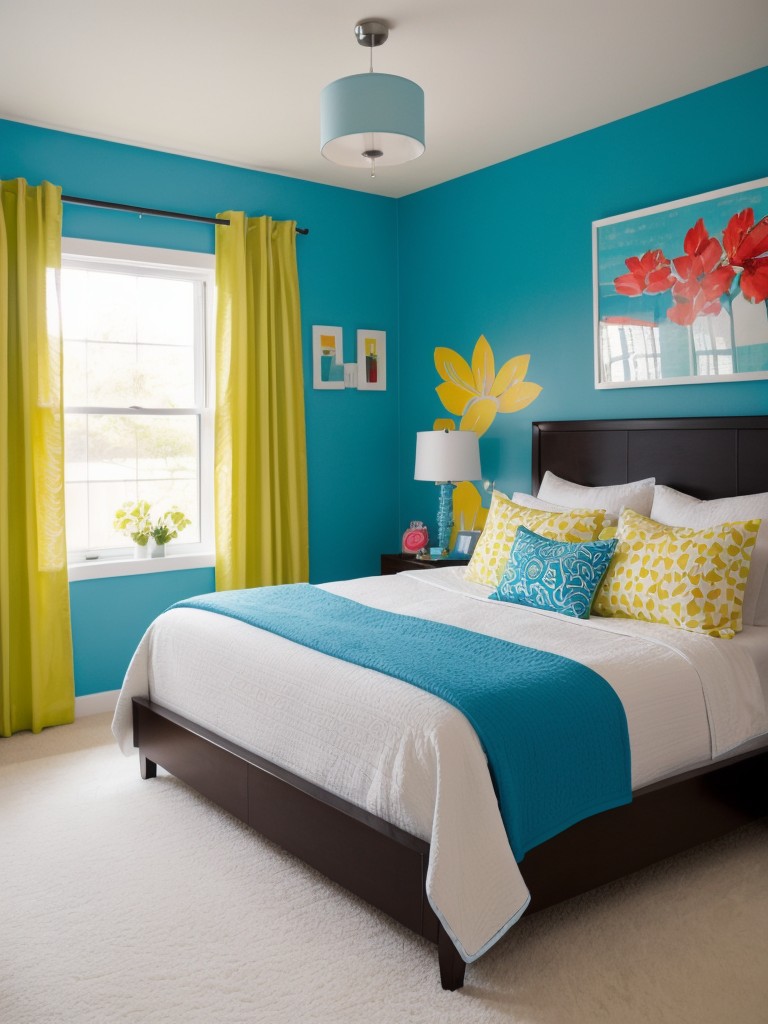 Create a Vibrant Blue Bedroom Retreat with Bold Colors