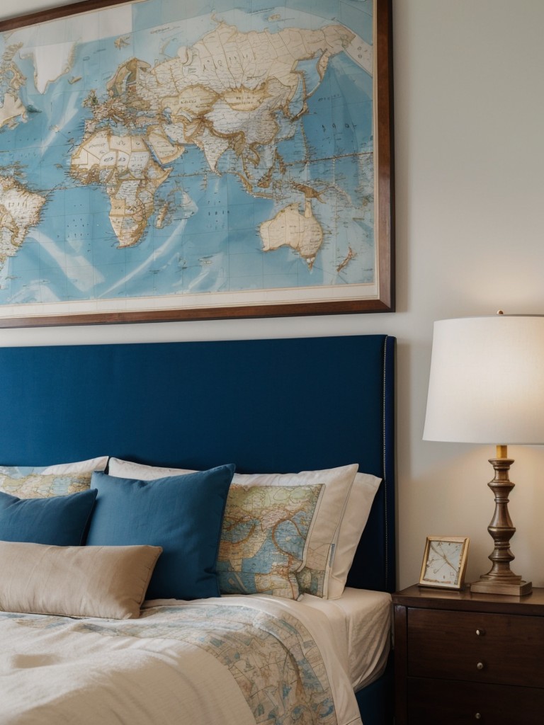 Travel-Inspired Retreat: Create Your Dream Bedroom with Vintage Maps & Adventure Vibes