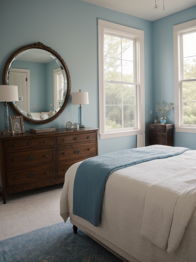 A Vintage Blue Oasis: Transform Your Bedroom with Antique Furniture & Distressed Finishes