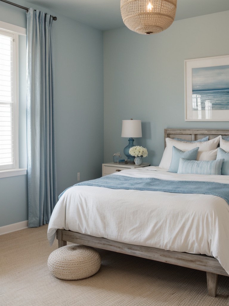 Coastal Vibes: Create a Serene Apartment with Soft Blues and Beachy Accents