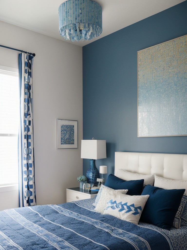 Apartment dream: Bold & eclectic blue bedroom makeover ideas