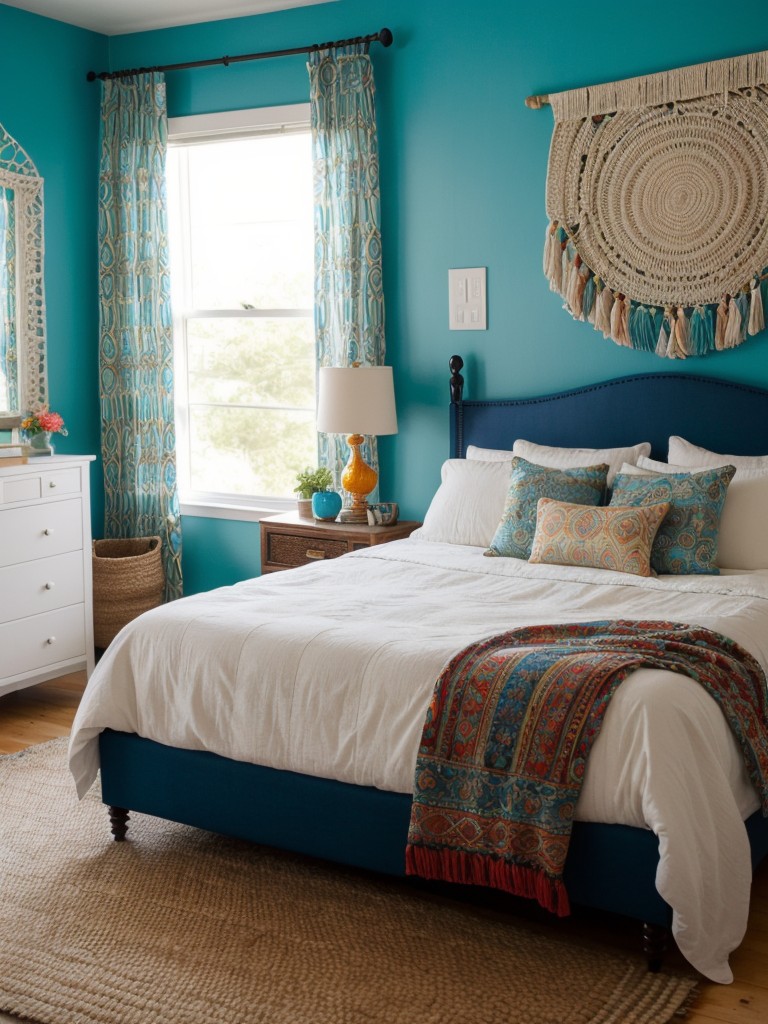 Boho Bliss: Transform Your Bedroom with Blue Inspiration!