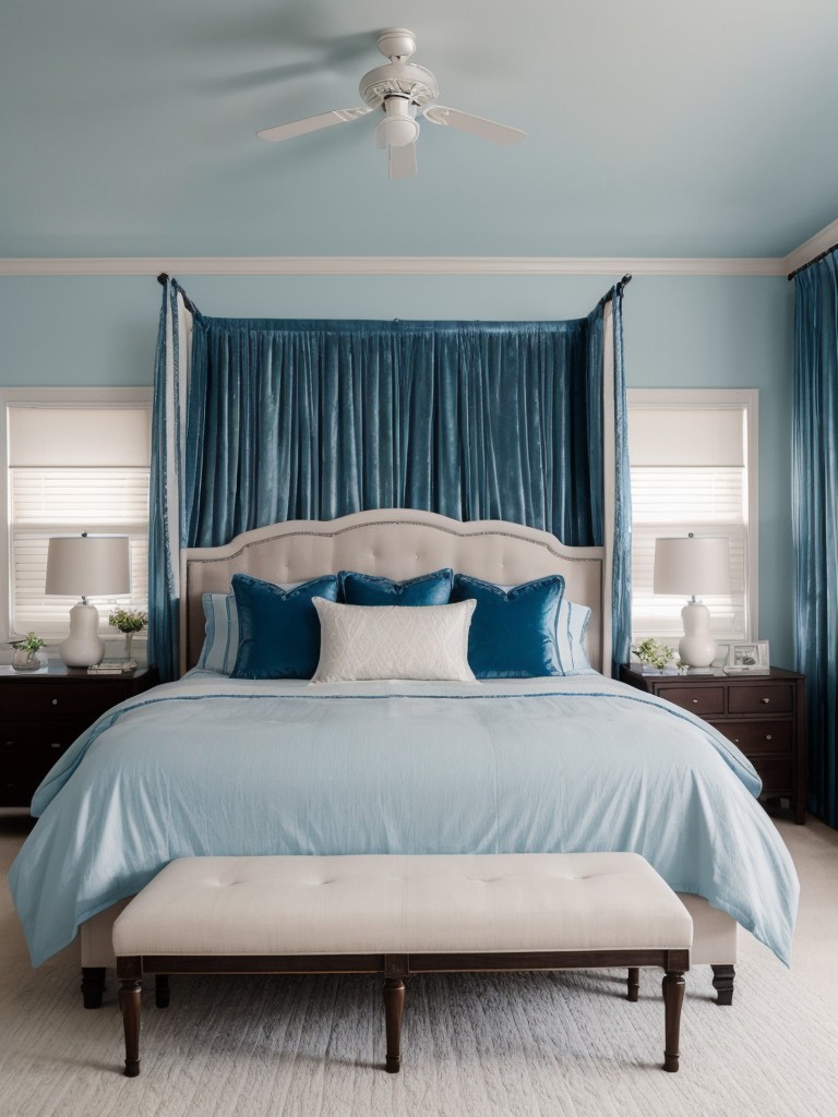 Create a Serene Blue Bedroom Oasis with Romantic Touches