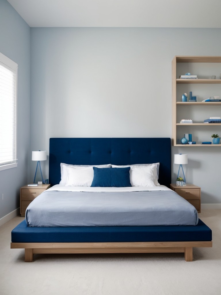 Minimalist Bliss: Blue Bedroom Design Inspo