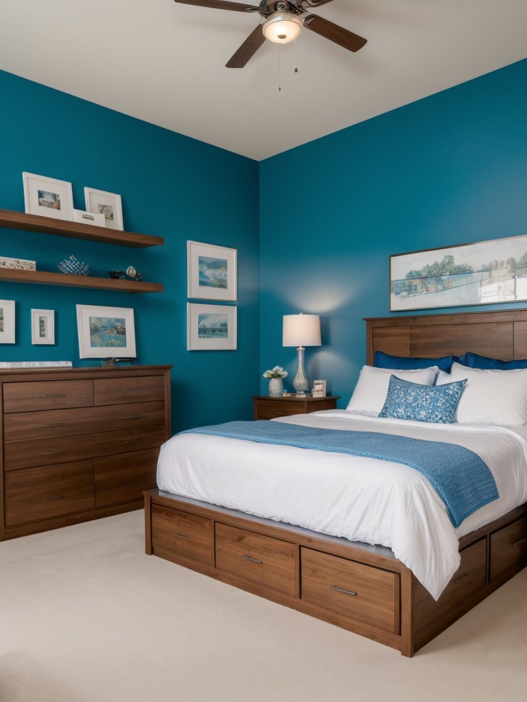 Blue Bliss: Transform Your Apartment with Smart Bedroom Storage Solutions