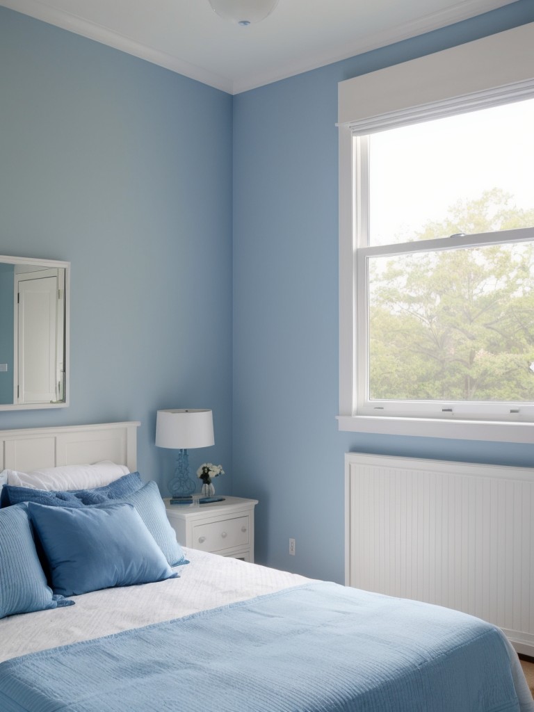 Create a Blue Oasis in Your Bedroom With These Mirror Tricks