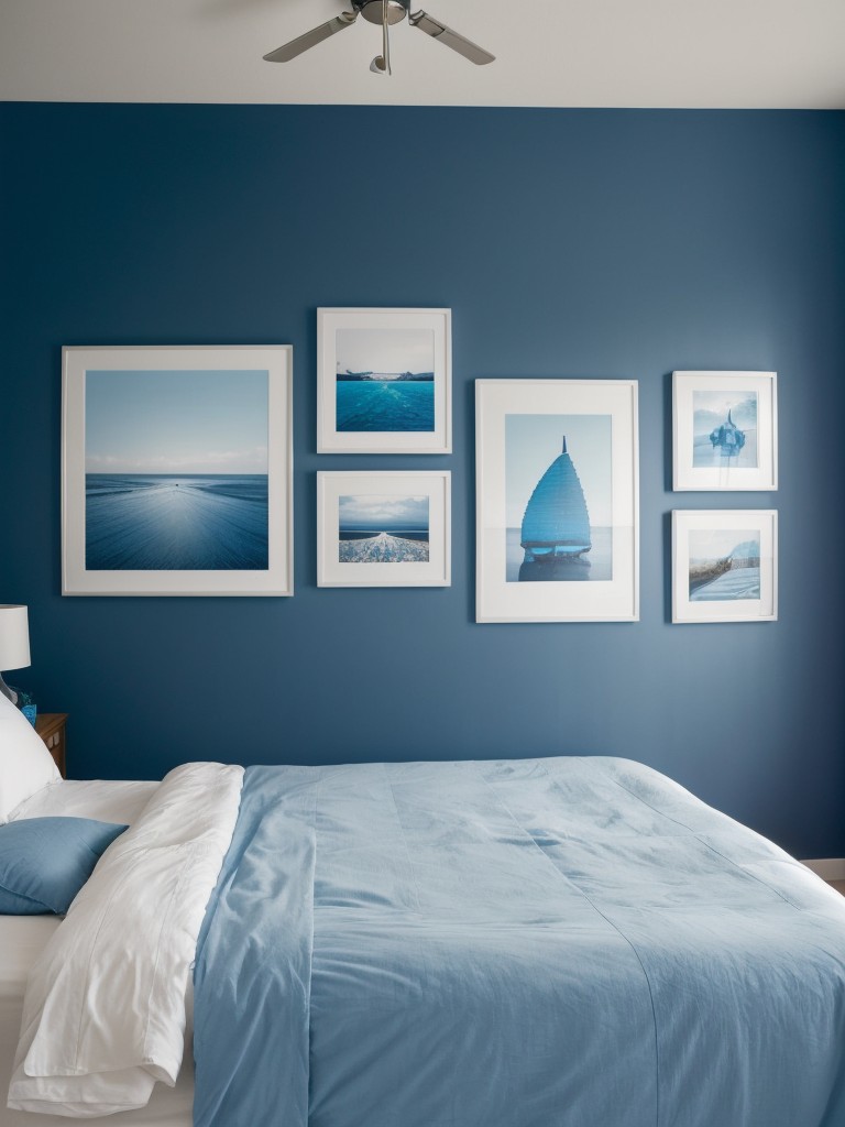 Blue Bedroom Bliss: Create a Gallery Wall of Stunning Blues for an Instant Retreat