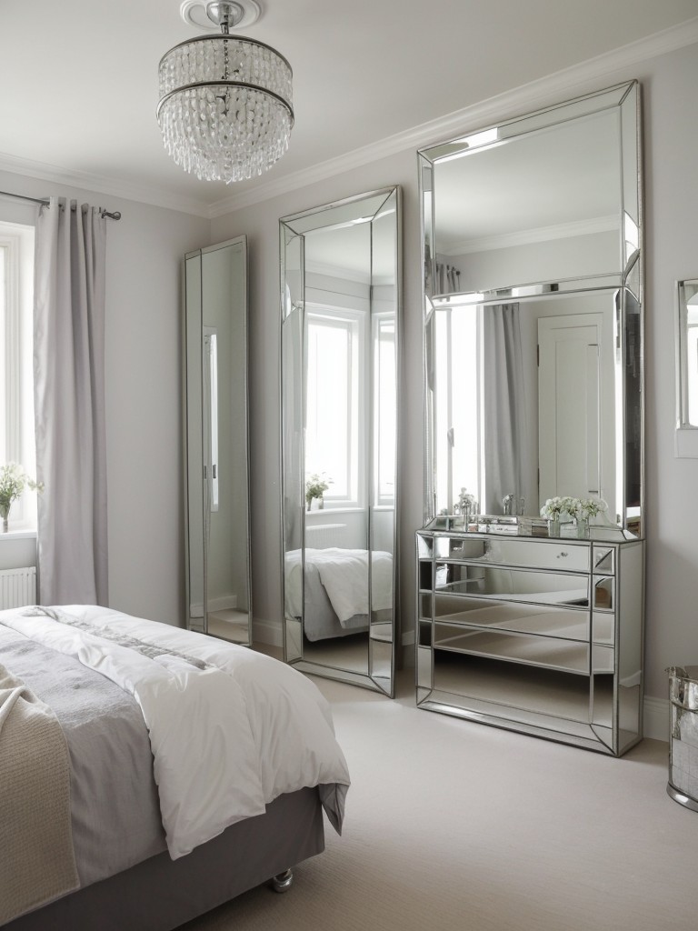 Chic Scandinavian Bedroom Decor: Sparkle with Mirrored Walls