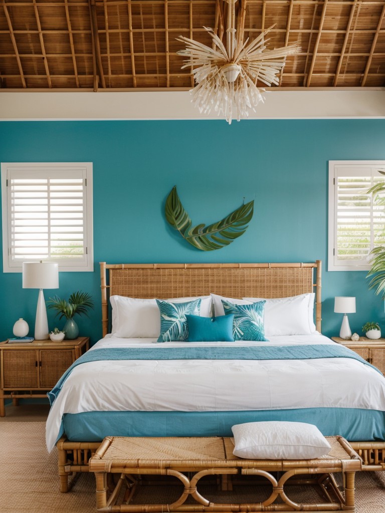 Create a Tropical Paradise in Your Bedroom with Blue Bliss