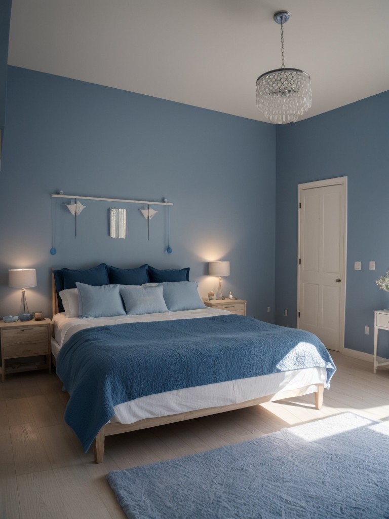 Create a Serene Oasis with Blue Bedroom Decor: Soft Lighting and Scented Candles