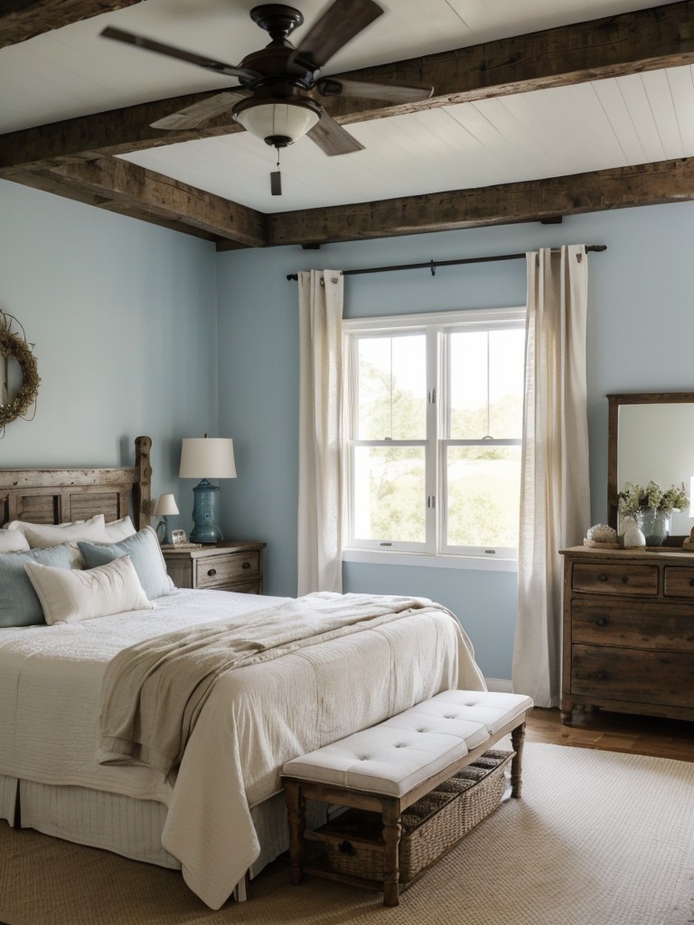 Rustic Farmhouse Bedroom Ideas: Embrace Cozy Comfort in Blue