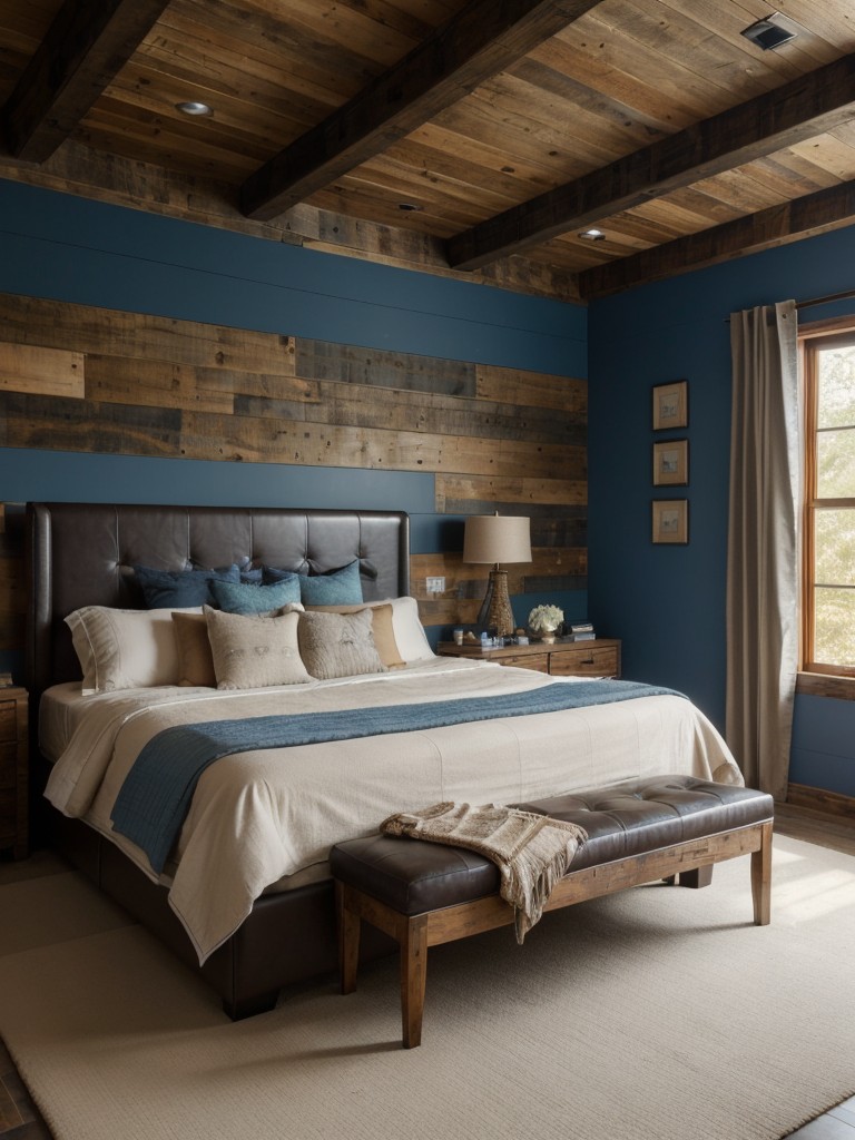 Cozy Rustic Bedroom: Embrace Earth Tones and Reclaimed Wood