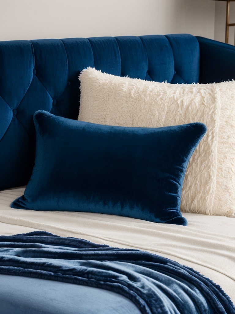 Create a Serene Blue Bedroom Retreat with Plush Textiles