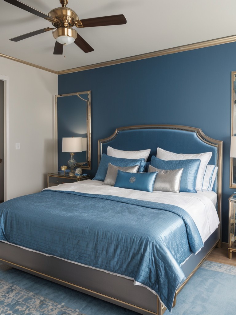 Metamorphose Your Bedroom with Blue Paradise and Metallic Accents!