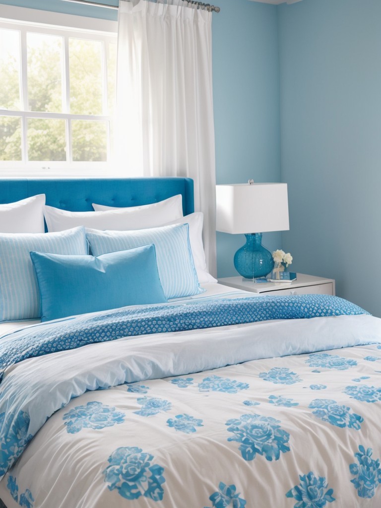 Transform Your Bedroom into a Blue Paradise with Vibrant Decor!