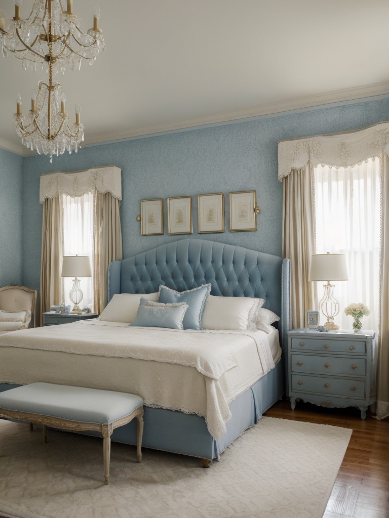 Chic & Serene: French-inspired Blue Bedroom Ideas!