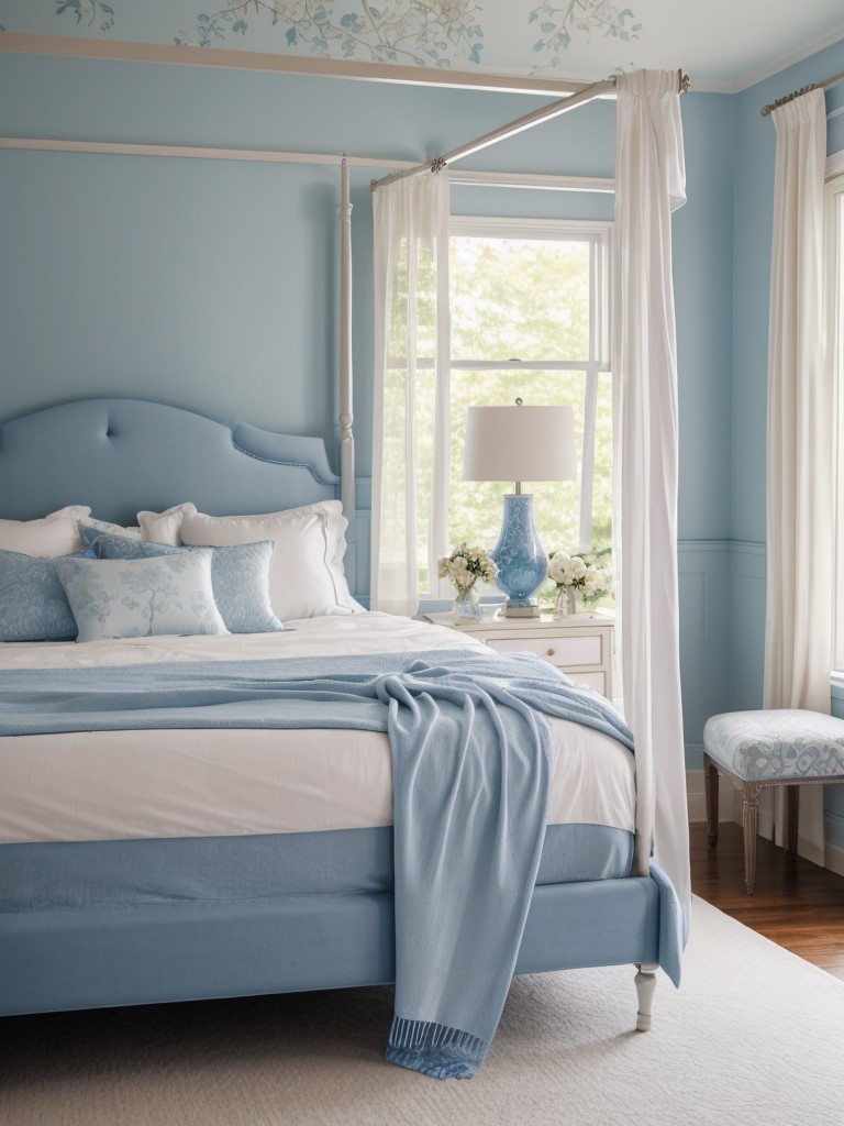 Serene Blue Boudoir: Create a Romantic Retreat in Your Apartment