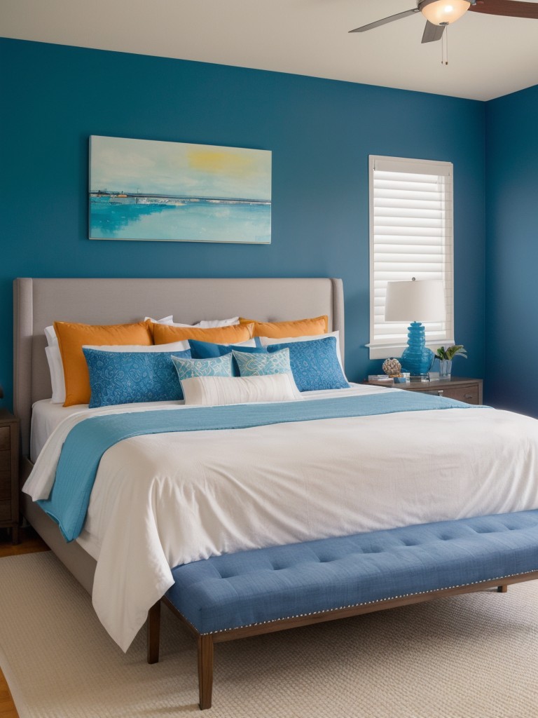 Transform Your Apartment with Vibrant Blue Bedroom Inspiration!