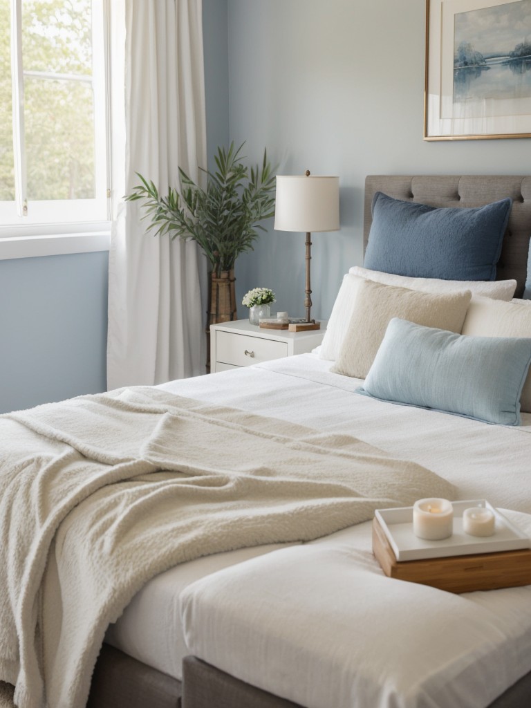 Serene Blue Bedroom: Transform Your Apartment Into a Tranquil Oasis!