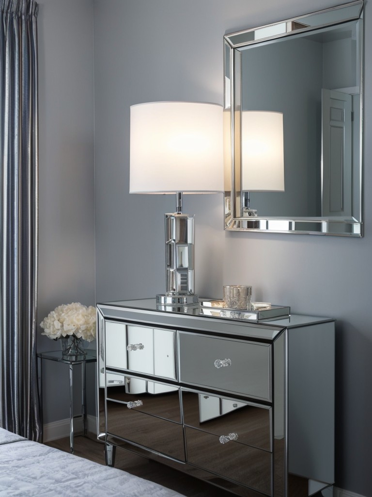 Blue Bedroom Makeover: Elevate Your Sleep Space with Glamorous Silver Accents!