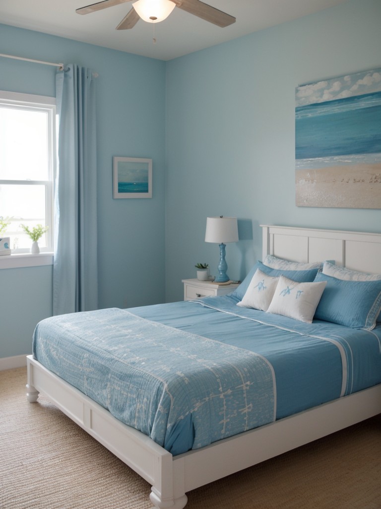 Beachy Blue Bedroom Bliss: Upgrade Your Sleep Space in Style!