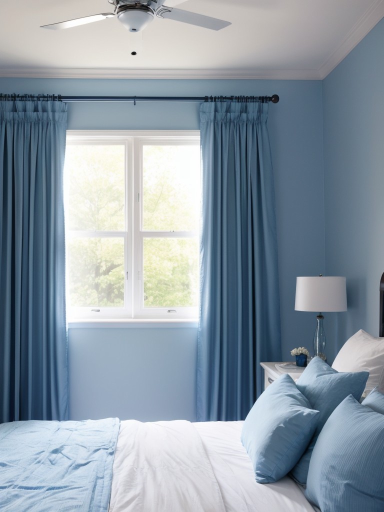 Create a Dreamy Bedroom with Sheer Blue Curtains