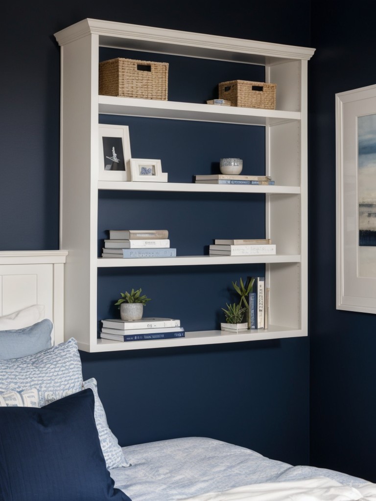 Revamp Your Bedroom with Trendy Blue Accents for Style & Storage!