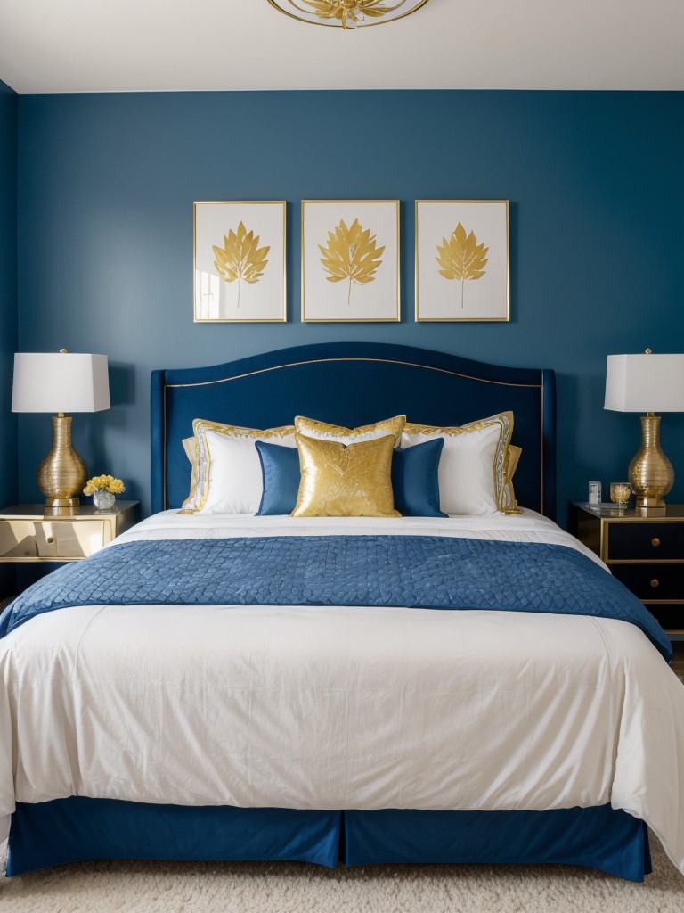 Blue & Gold Bedroom Makeover: Elevate Your Sleep Space ?