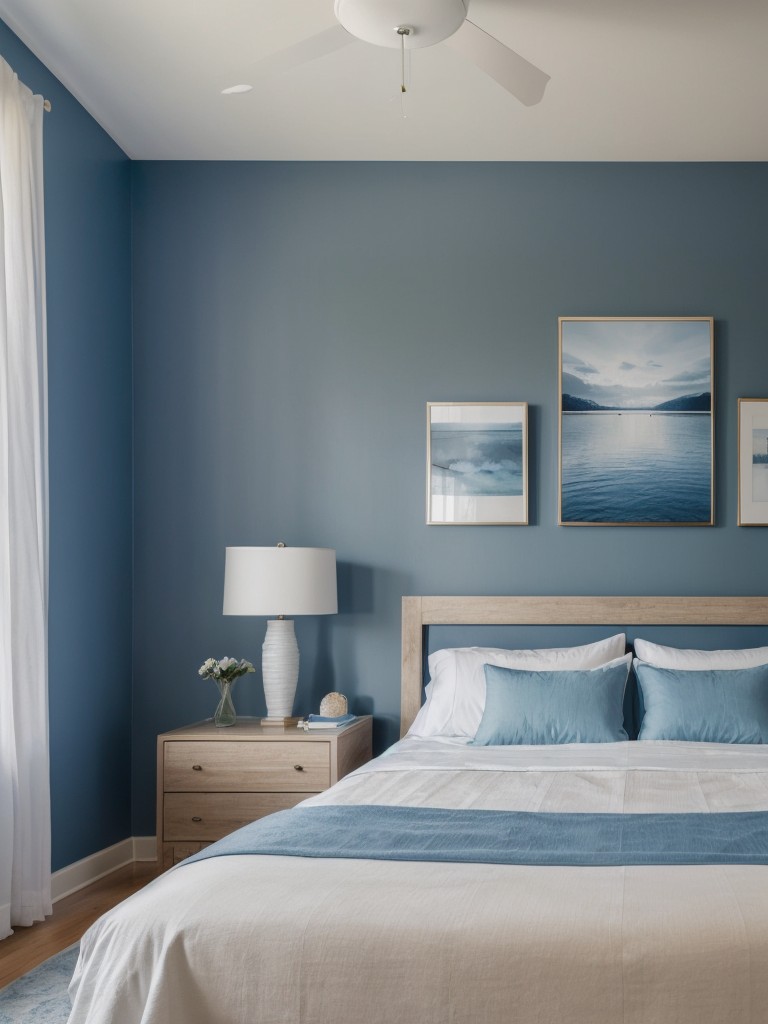 Transform Your Apartment With Blue Bedroom Bliss. Elevate Your Space With Personalized Wall Art!