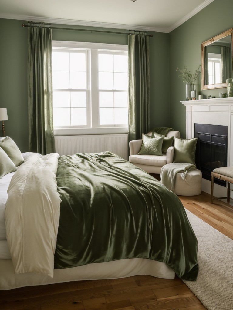 Green Bedroom Oasis: Luxurious Décor Ideas for a Cozy Apartment!