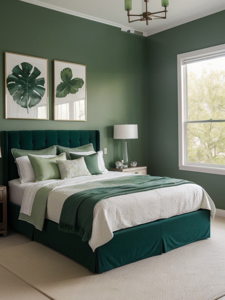 Transform Your Apartment with Stunning Green Bedroom Décor!